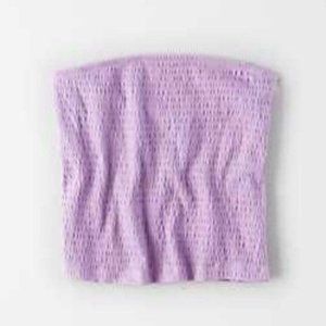 American Eagle Purple Smocked Tube Top
